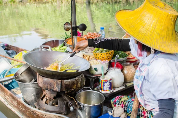 Amphawa Samut Songkhram Thajsko Únor Unidentify Žena Obchodníka Takže Pad — Stock fotografie