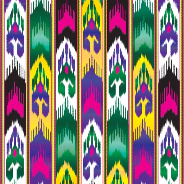 Padrão Material Tecido Seda Ikat — Fotografia de Stock