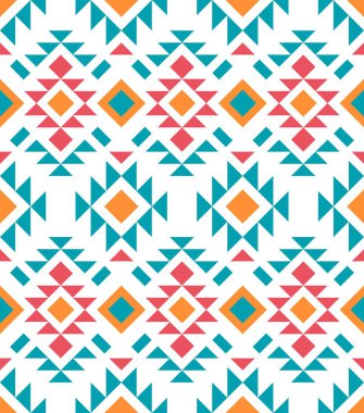 Amerikan modeli. Geometrik sorunsuz süsleme. Halk bir dekor vektör Illustration. EPS formatı.