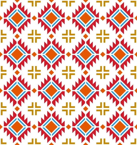 アメリカのパターン 幾何学的なシームレスな髪飾り 民俗装飾のベクター イラストです Eps — ストックベクタ