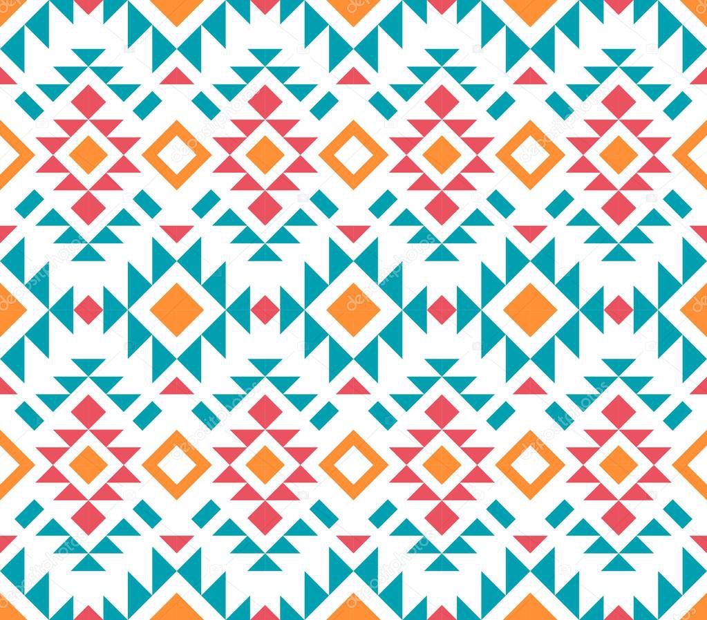 American pattern. Geometric seamless ornament. Vector illustration of a folk decor. EPS format.