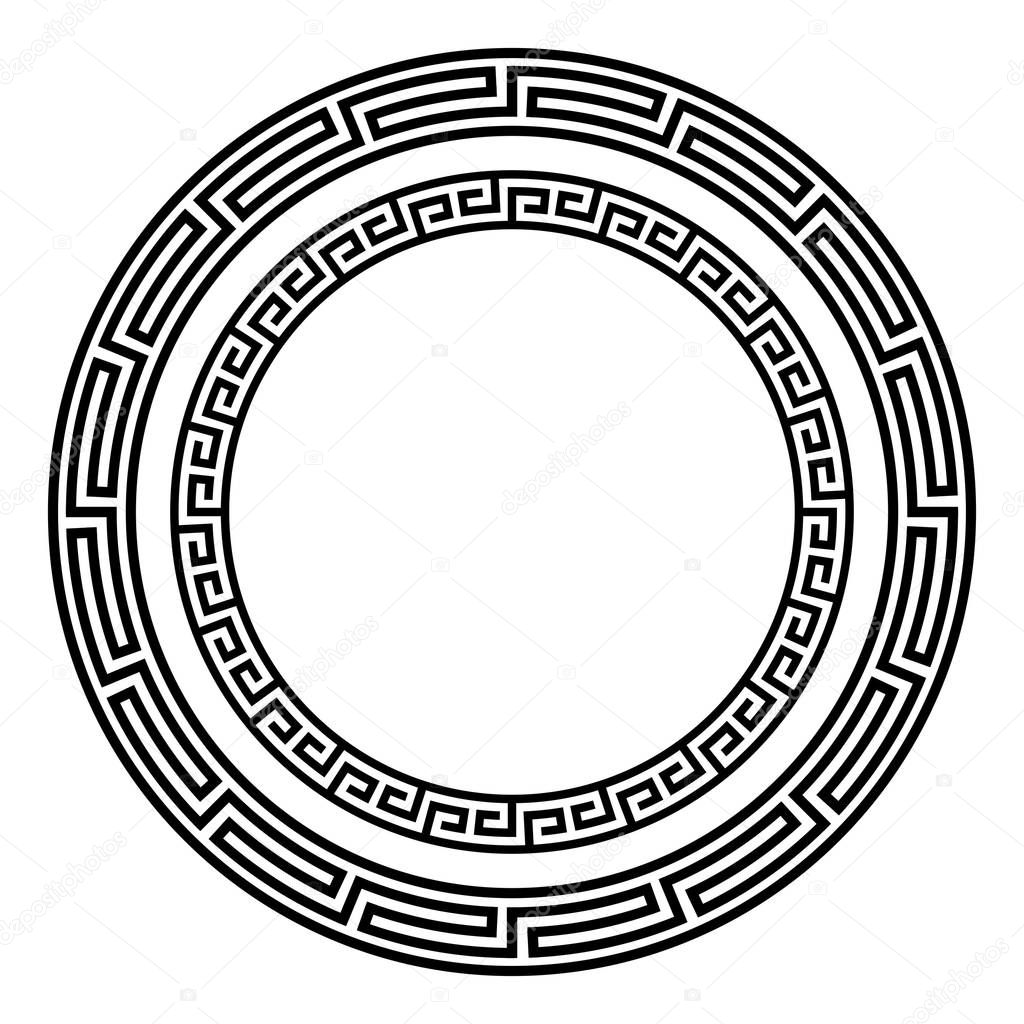 Greek round antique pattern.