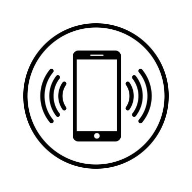 Siyah beyaz telefon simgesi. Telefon simgesi. Vektör çizim.