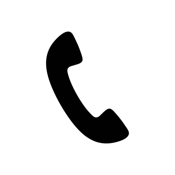 Phone Icon Black White Telephone Symbol Vector Illustration — Stock Vector