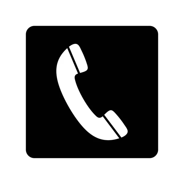 Siyah Beyaz Telefon Simgesi Telefon Simgesi Vektör Çizim — Stok Vektör