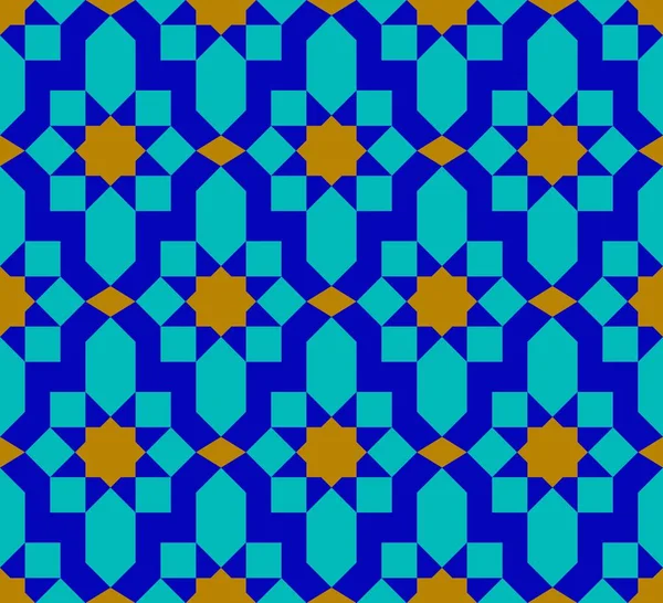 Арабські Мозаїка Ісламська Шаблоном Безшовні — стоковий вектор