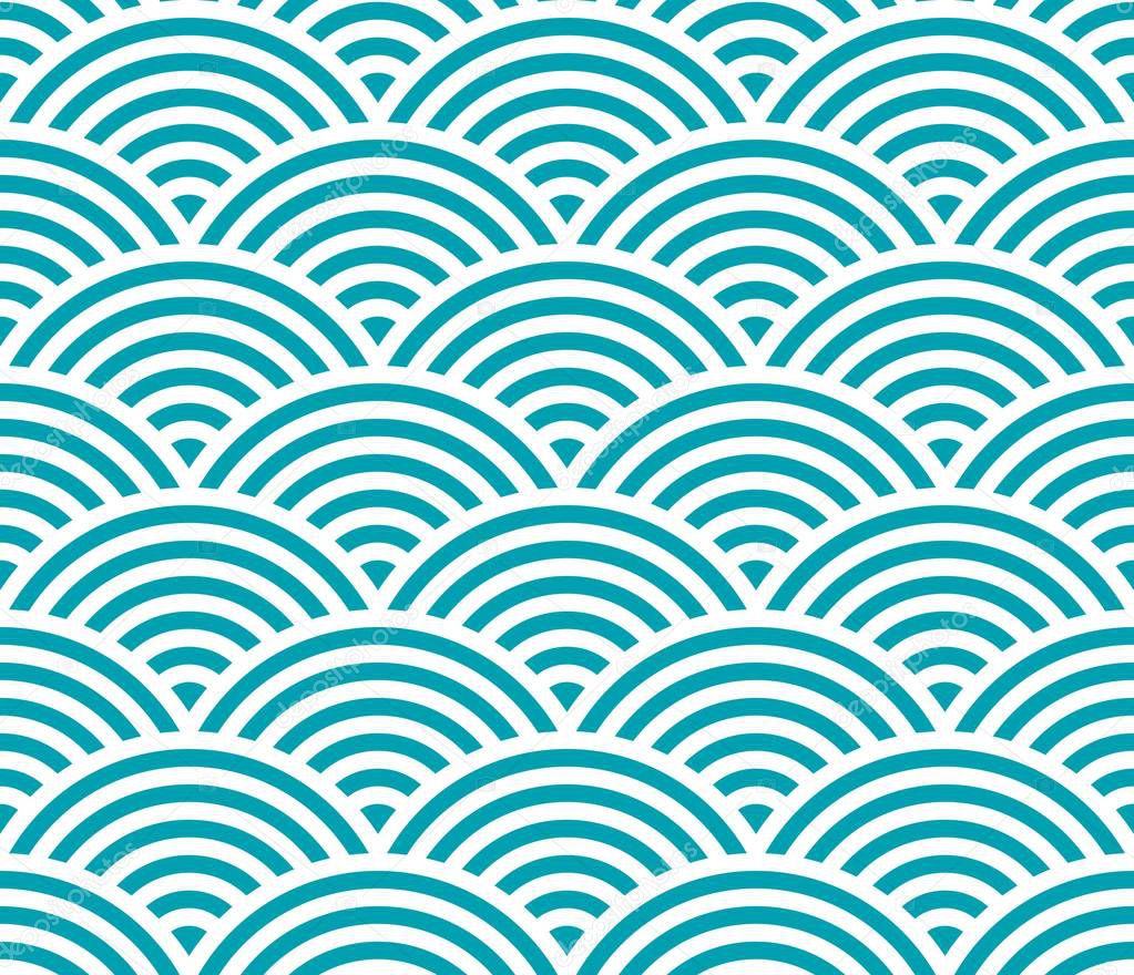 Geometric round seamless pattern, vector background, texture