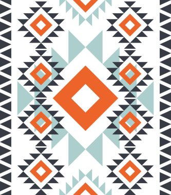 Navajo desen. Vektör halk Amerikan geometrik sorunsuz süsleme. Tekstil, kitap kapakları, üretim, duvar kağıdı, baskı, hediye paketi için dekoratif ve tasarım öğeleri.