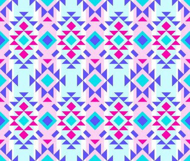 Navajo desen. Vektör halk Amerikan geometrik sorunsuz süsleme. Tekstil, kitap kapakları, üretim, duvar kağıdı, baskı, hediye paketi için dekoratif ve tasarım öğeleri.