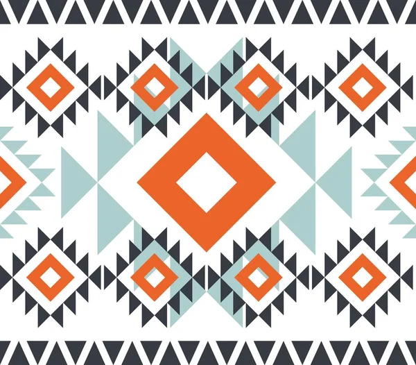 Шаблон Навахо Векторный Народный Американский Геометрический Бесшовный Орнамент Декоративные Дизайнерские — стоковый вектор