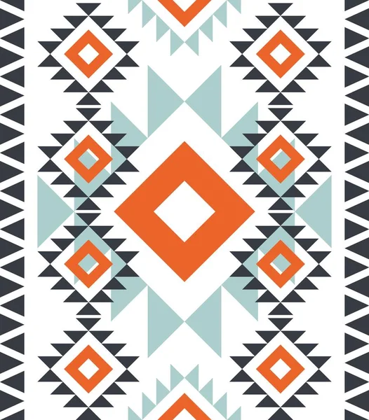 Шаблон Навахо Векторный Народный Американский Геометрический Бесшовный Орнамент Декоративные Дизайнерские — стоковый вектор
