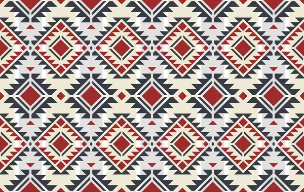 Navajo Muster Vektor Folkloristischen Amerikanischen Geometrischen Nahtlosen Ornament Dekor Und — Stockvektor