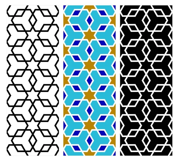 Arap mozaik. İslam seamless modeli. Vektör halk oryantal geometrik sorunsuz süsleme. Tekstil, kitap kapakları, üretim, duvar kağıdı, baskı, hediye paketi için dekoratif ve tasarım öğeleri.