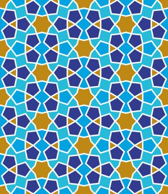 Arapça sorunsuz Mozaik Desen geometrik doku arka plan. İslam dekoratif ve tasarım öğeleri için tekstil, kitap kapakları, üretim, duvar kağıdı, baskı, hediye paketi.