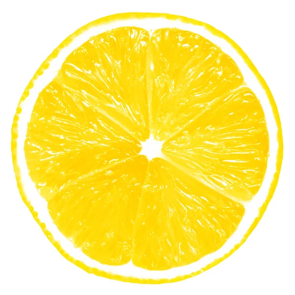 柠檬片 在白色上分离 — 图库照片