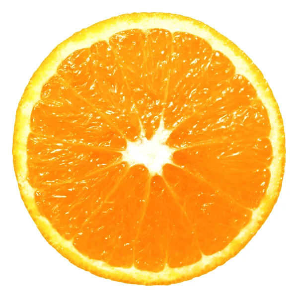 Оранжевый Ломтик Белом — стоковое фото