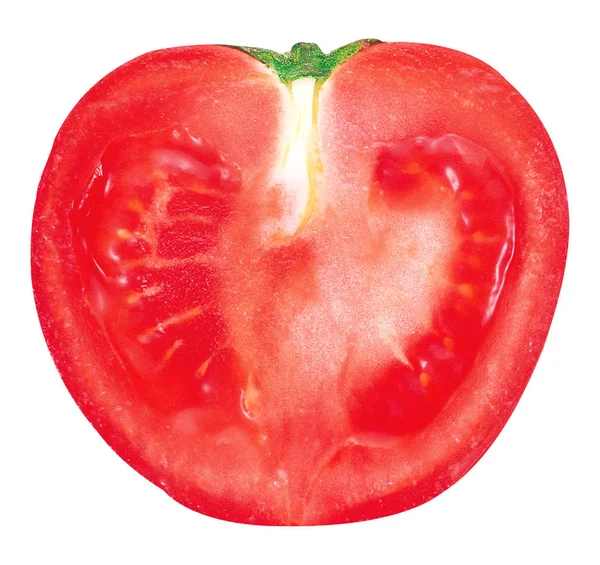 Fatia Tomate Isolada Branco — Fotografia de Stock