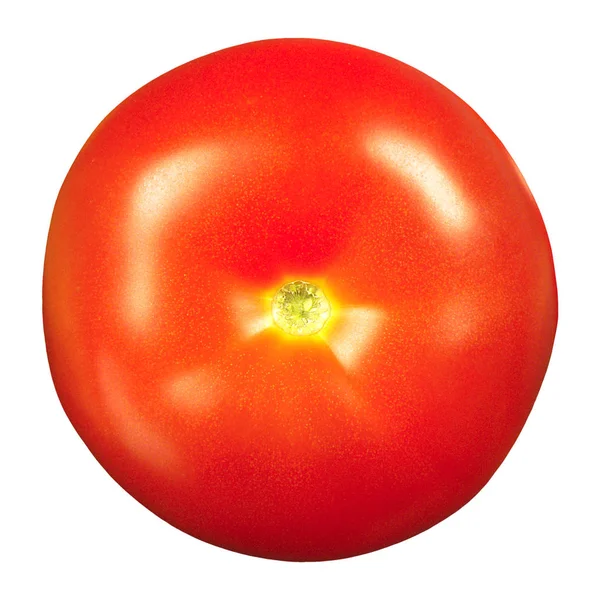Κόκκινη Ντομάτα Απομονωμένη Λευκό Φόντο — Φωτογραφία Αρχείου