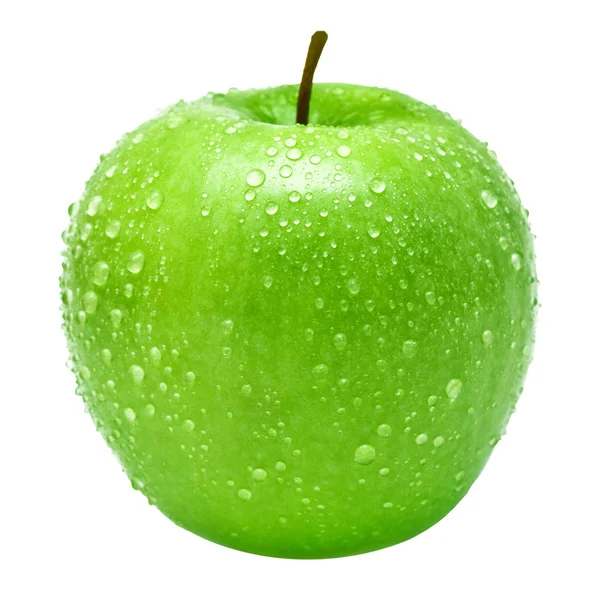 在白色背景上隔离的绿色苹果 — 图库照片#