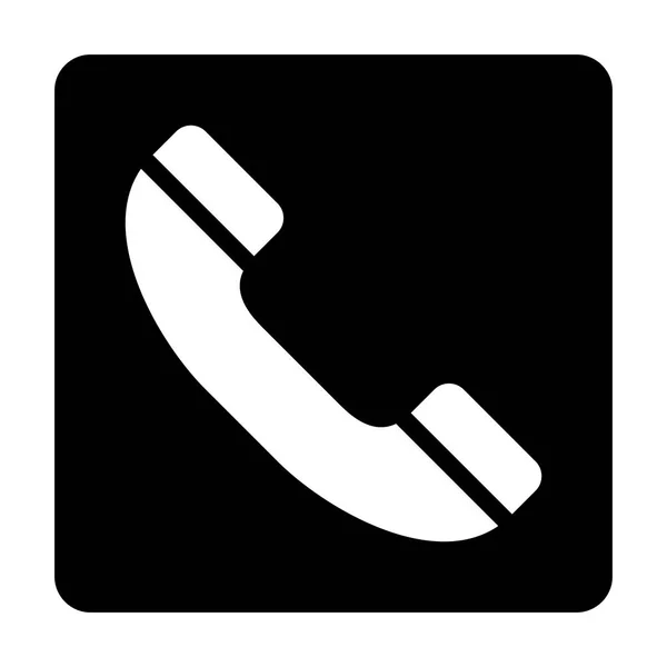 Phone Black Icon Phone Call Symbol Isolated White Background Vector — Stock Vector