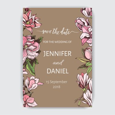  Manolya çiçek ile düğün için muhteşem davet