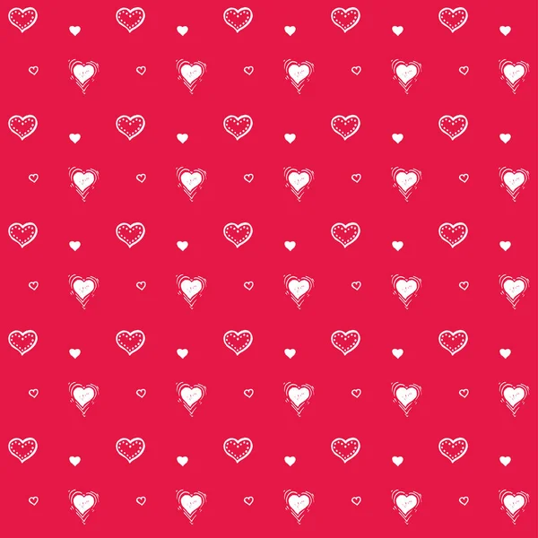 Vector Illustration Sketch Small Hearts Valentines Day Card — Stockový vektor