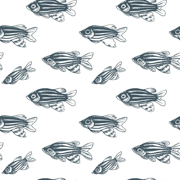 Vector Illustration Sketch Seafood Restaurant Menu — Stock Vector