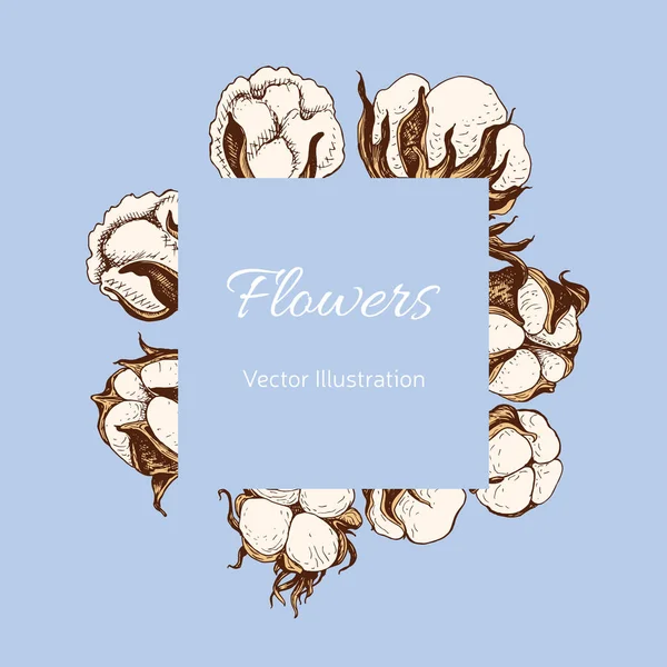 Vektor Illustration Bröllop Inbjudningskort Med Växter Och Blommor Bokstäver — Stock vektor