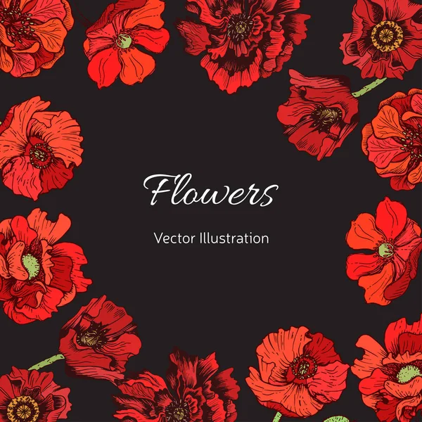 Illustration Vectorielle Carte Invitation Mariage Avec Des Plantes Des Fleurs — Image vectorielle