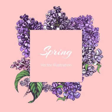 flora ile vektör el çizilmiş davet kartı