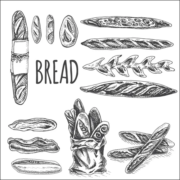 Schwarz Weiß Vektorillustration Skizze Der Bäckerei — Stockvektor