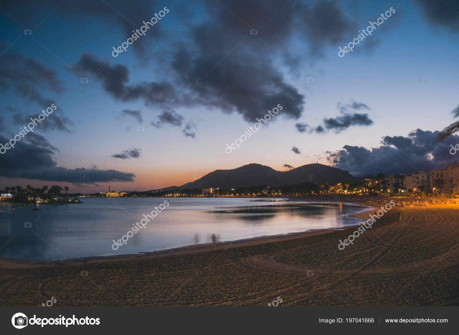 Coucher Soleil Alcudia Majorque Majorque Baléares île