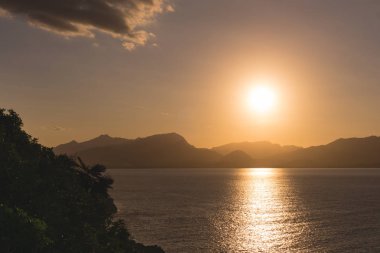 Günbatımı Penya Fort Majorca İspanya