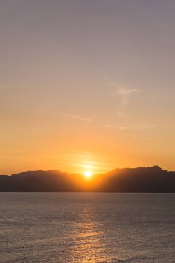 Günbatımı Penya Fort Majorca İspanya
