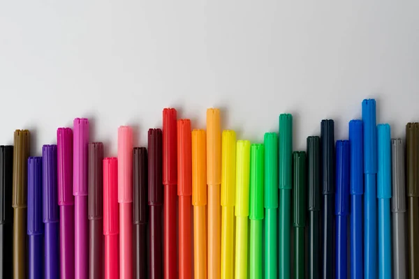 Viltstift Kleur Kleur Instellen Geïsoleerd Witte Achtergrond — Stockfoto