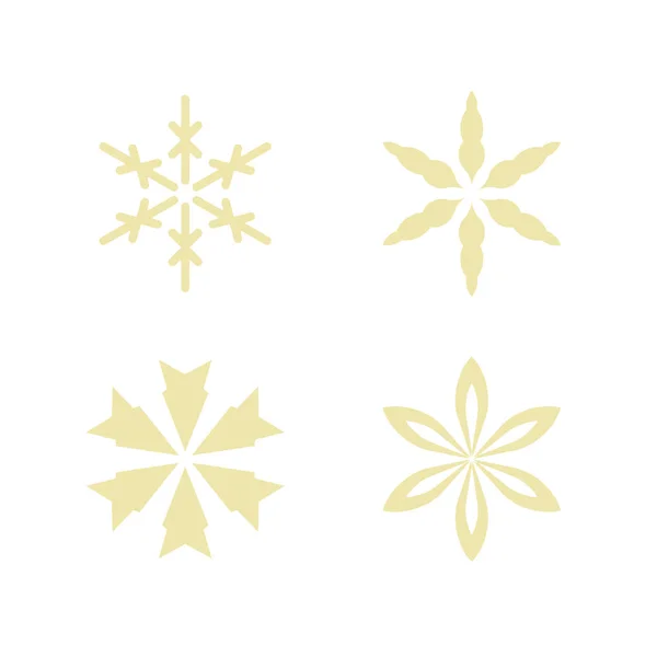 Isolated Snowflakes Design Polar Design Cream White Background Design Print — Stock Photo, Image