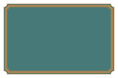 Sage Green arka planında virajlı zarif Vintage Sertifikalı Altın Çerçeve. 11