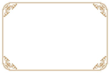 İzole edilmiş Altın Süslü Çerçeve. 911