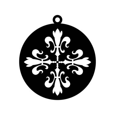 Lazer kesim tasarım siyah ve beyaz Fleur-de-Lis süsleme kolyesi. 3