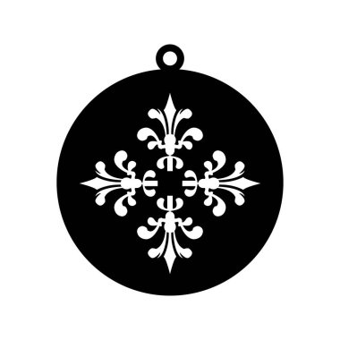 Lazer kesim tasarım siyah ve beyaz Fleur-de-Lis süsleme kolyesi. 10