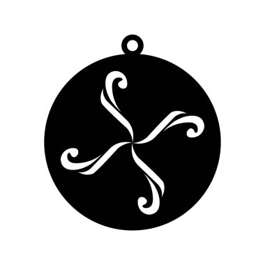 Lasercut Tasarım Siyah ve Beyaz Fleur-de-Lis Süsleme Kolyesi. 29.