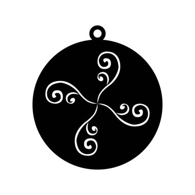 Lasercut Tasarım Siyah ve Beyaz Fleur-de-Lis Süsleme Kolyesi. 27