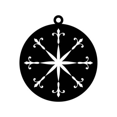 Lasercut Tasarım Siyah ve Beyaz Fleur-de-Lis Süsleme Kolyesi. 59