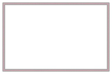 Kırmızı ve Siyah Klasik Meander Deseni Sertifika Çerçevesi. 1