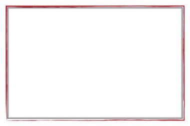 İnce Kırmızı Siyah Çok Çizgili Dikdörtgen Çerçeve. 6