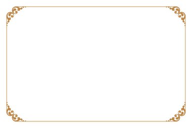 Elements of ornate vintage frames. Border gold lines swirls, floral motifs. Design print for greeting cards, wedding invitations, restaurant menu, royal certificates. Set 941