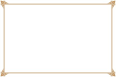 Elements of ornate vintage frames. Border gold lines swirls, floral motifs. Design print for greeting cards, wedding invitations, restaurant menu, royal certificates. Set 946