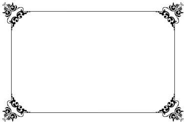 Süslü vintage çerçevelerin elementleri. Sınır siyah çizgileri izole edilmiş girdaplar, çiçek motifleri. Tebrik kartları için tasarım baskısı, düğün davetiyeleri, restoran menüsü, kraliyet sertifikaları. 972 'yi ayarla
