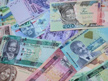 Afrika banknotlar karışımı fotoğraf 