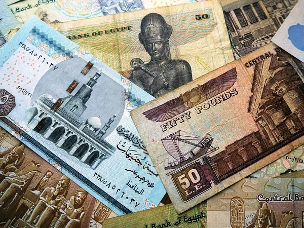 Photo Some Egyptian Banknotes Own Collection — Stock Photo, Image